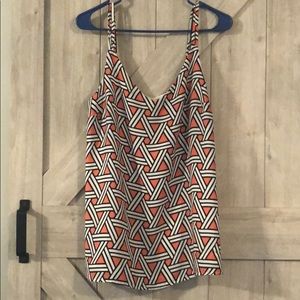 Coral, black and white camisole/tank/blouse 14